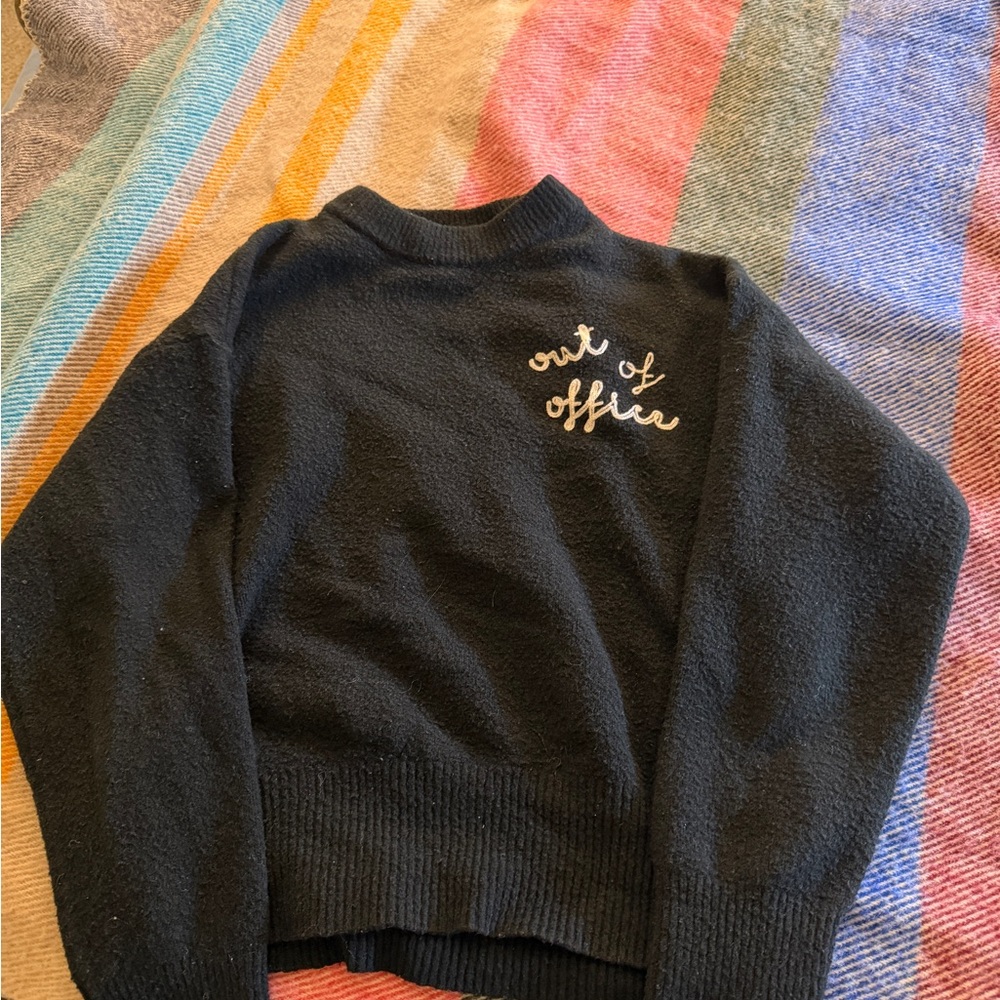 a new day Black 'Out of Office' Sweater